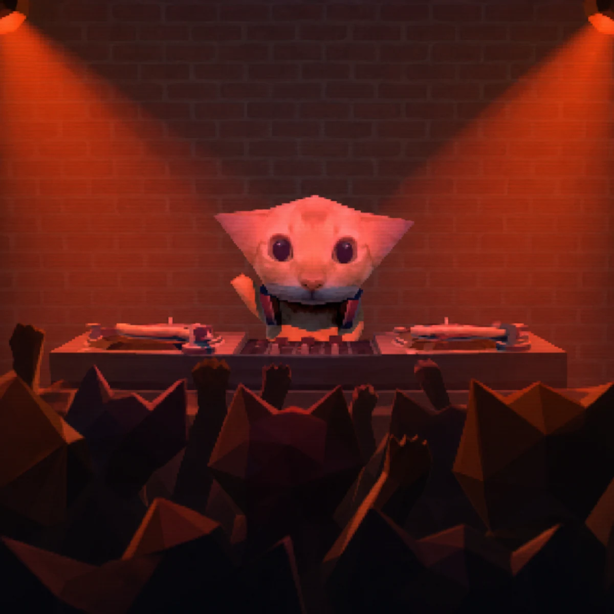 DJ Cat seen from the crowd